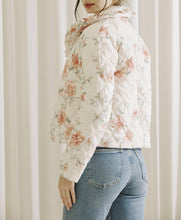 Load image into Gallery viewer, Shabby Chic Rose Quilted Puff Jacket
