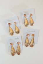 Load image into Gallery viewer, Rosé Bubbles Hammered Rose Gold Statement Earrings