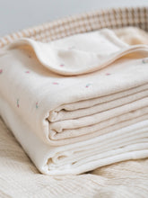 Load image into Gallery viewer, Pia Floral Organic Pointelle Swaddle Blanket
