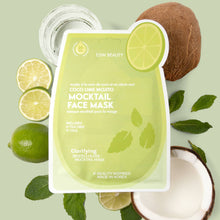 Load image into Gallery viewer, Coco Lime Mojito Clarifying Biocellulose Mocktail Mask