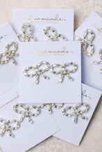 Load image into Gallery viewer, Sparkling Diamond Statement Bow Earrings