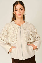 Load image into Gallery viewer, The Estate Teddy Detachable Crochet Cape Jacket