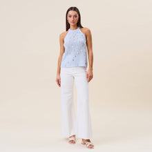 Load image into Gallery viewer, The Capri Shell Embellished Knit Halter Top