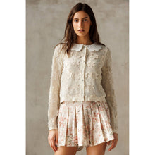 Load image into Gallery viewer, Floral Embroidered Cream Top