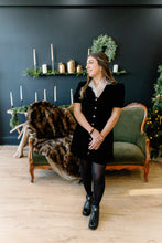 Load image into Gallery viewer, Valentina Velvet Bow Mini Dress