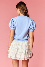 Load image into Gallery viewer, Pretty Little Bow Puff Sleeve Knit Top