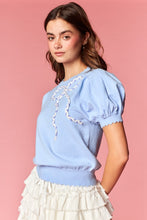 Load image into Gallery viewer, Pretty Little Bow Puff Sleeve Knit Top