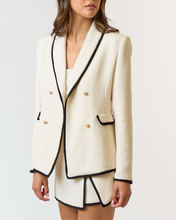 Load image into Gallery viewer, Chic Contrast Binding Boucle Double Button Blazer