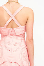 Load image into Gallery viewer, Palermo Embroidered Coral Midi Dress
