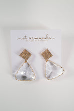 Load image into Gallery viewer, Diamond Pave & Crystal Drop Statement Earrings