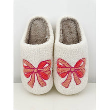 Load image into Gallery viewer, Fuzzy Luxe Bow Slippers