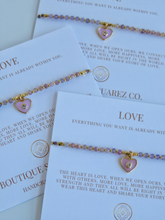Load image into Gallery viewer, Kira Heart Love Carded Bracelet