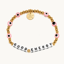 Load image into Gallery viewer, Good Energy Evil Eye Gold Filled Beaded Bracelet