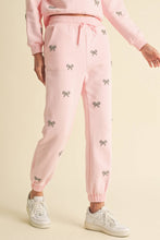 Load image into Gallery viewer, Crystal Bow Cotton Sweatpants