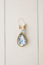 Load image into Gallery viewer, Decoupage Indigo Oyster Shell Napkin Ring **PREORDER**
