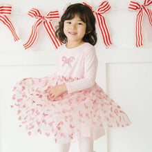 Load image into Gallery viewer, Candy Cane Confetti Long Sleeve Tutu Dress