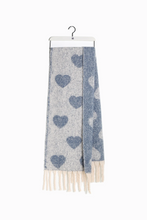 Load image into Gallery viewer, Knit Heart Blanket Scarf
