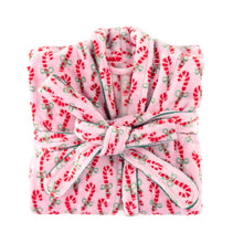 Load image into Gallery viewer, Candy Cane Plush Fleece Robe