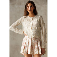 Load image into Gallery viewer, Floral Embroidered Cream Top