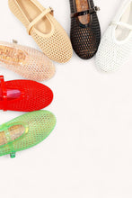 Load image into Gallery viewer, Jelly Woven Mesh Mary Jane Flats