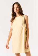 Load image into Gallery viewer, Butter Yellow Flower Shift Mini Dress