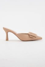 Load image into Gallery viewer, Buckle Detail Pointed-Toe Mule Heels