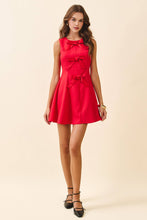 Load image into Gallery viewer, Fit & Flare Front Triple Bow Accent Dress