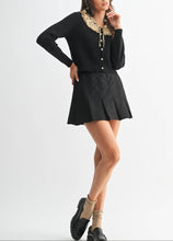 Load image into Gallery viewer, Bow Ruffled Collar Cardigan Sweater