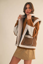 Load image into Gallery viewer, Sherpa Suede Button Up Vest