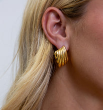 Load image into Gallery viewer, Theo Statement Stud Gold Earrings
