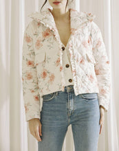 Load image into Gallery viewer, Shabby Chic Rose Quilted Puff Jacket