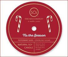 Load image into Gallery viewer, Candy Cane Holiday Confetti Icon 12oz Candle