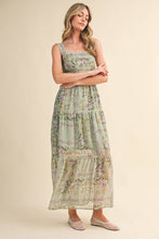 Load image into Gallery viewer, The Amalfi Bloom Floral Ric Rac Trim Maxi Dress