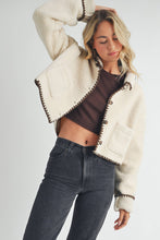 Load image into Gallery viewer, Cozy Cropped Sherpa Jacket