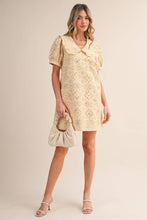 Load image into Gallery viewer, Pretty Little Doll Collar Floral Eyelet Striped Mini Dress