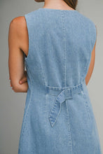 Load image into Gallery viewer, The Southampton Social Mini Denim Dress