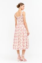 Load image into Gallery viewer, Janice Pink Floral Midi Dress