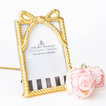 Load image into Gallery viewer, Pretty Little Gold Bow 4x6 Picture Frame