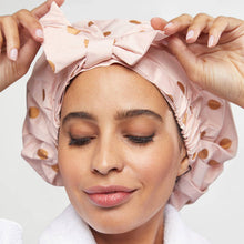 Load image into Gallery viewer, Blush Dot Luxury Shower Cap