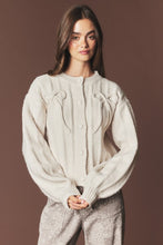 Load image into Gallery viewer, The Château Bow Cable Knit Cardigan