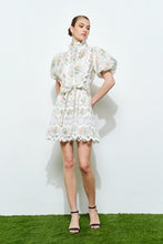 Load image into Gallery viewer, Romantic Floral Lace Mock Neck Mini Dress