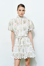 Load image into Gallery viewer, Romantic Floral Lace Mock Neck Mini Dress
