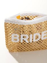Load image into Gallery viewer, "Bride" Straw Zip Pouch