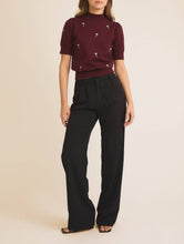 Load image into Gallery viewer, Mock Neck 'Martini' Embroidered Knit Top