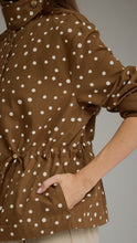 Load image into Gallery viewer, The Maison Dot Cinched-Waist Jacket