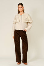 Load image into Gallery viewer, The Estate Teddy Detachable Crochet Cape Jacket