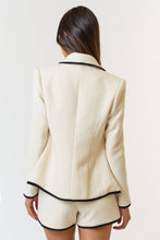 Load image into Gallery viewer, Chic Contrast Binding Boucle Double Button Blazer