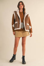 Load image into Gallery viewer, Sherpa Suede Button Up Vest