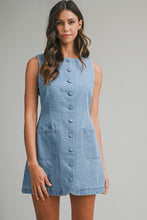 Load image into Gallery viewer, The Southampton Social Mini Denim Dress