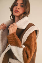 Load image into Gallery viewer, Sherpa Suede Button Up Vest
